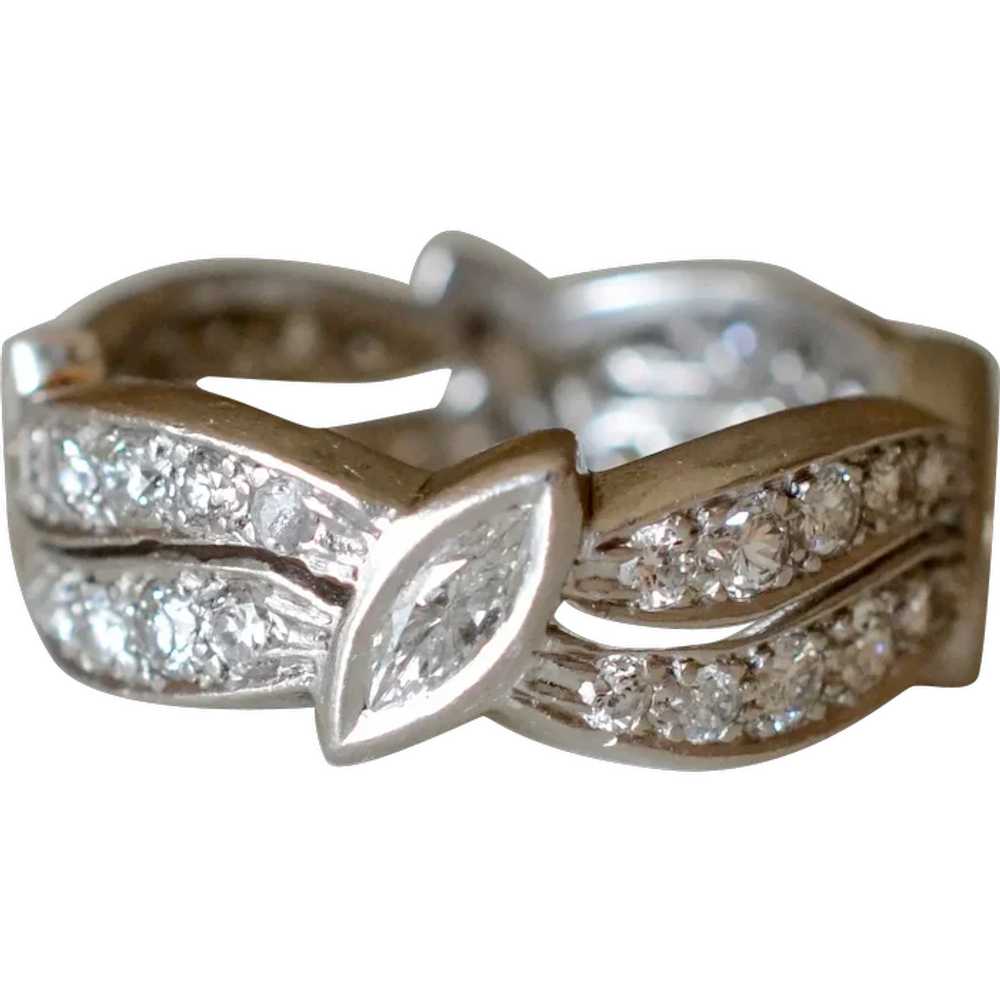 Gorgeous 14K White Gold Marquise Diamond 1.50cts … - image 1