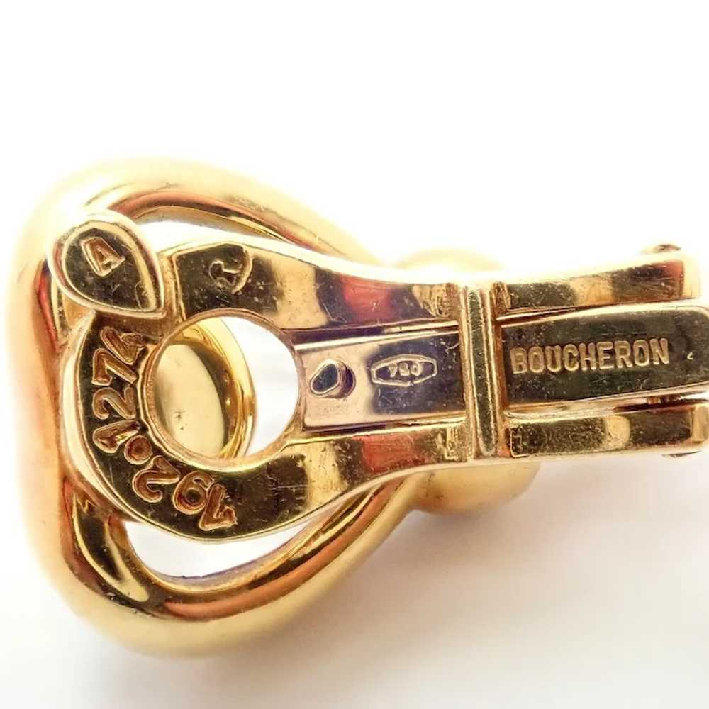 Authentic! Boucheron Paris 18k Yellow Gold 0.60ct… - image 8