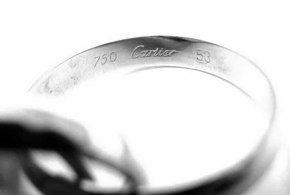 Authentic! Cartier 18k White Gold Trinity Band Ri… - image 4