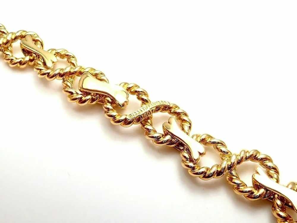 Authentic! Tiffany & Co. 18k Yellow Gold Figure 8… - image 3