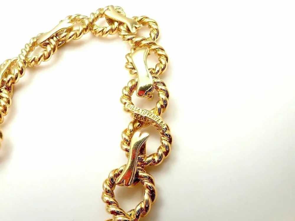 Authentic! Tiffany & Co. 18k Yellow Gold Figure 8… - image 5