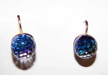 Faceted Rainbow Crystal Clip Style Earrings - image 1