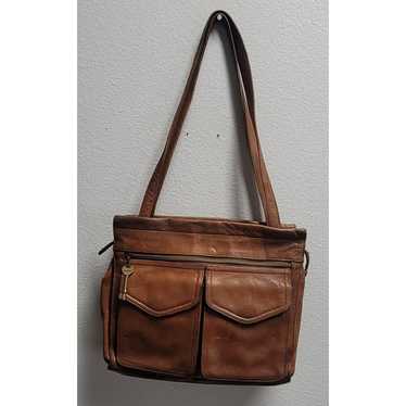 Fossil Vtg Fossil Leather Shoulder Bag Purse Hand… - image 1