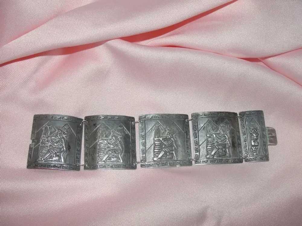 Extra wide Peruvian Silver Bracelet - Free shippi… - image 1
