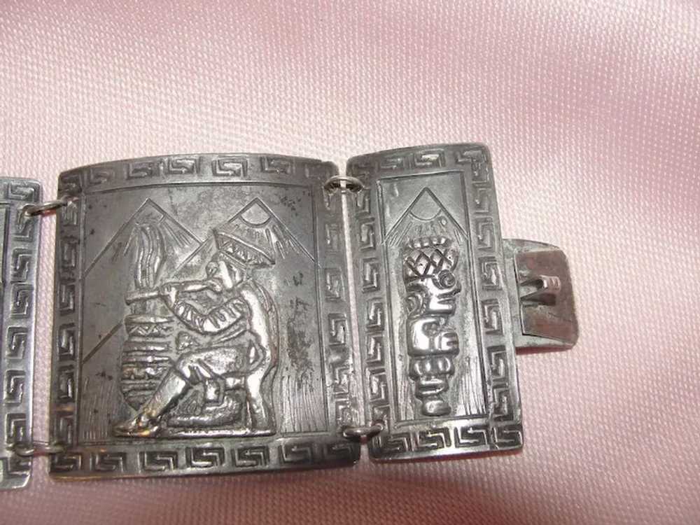 Extra wide Peruvian Silver Bracelet - Free shippi… - image 2