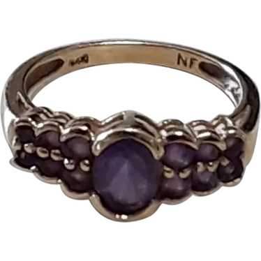 14k Yellow Gold and Amethyst Ring