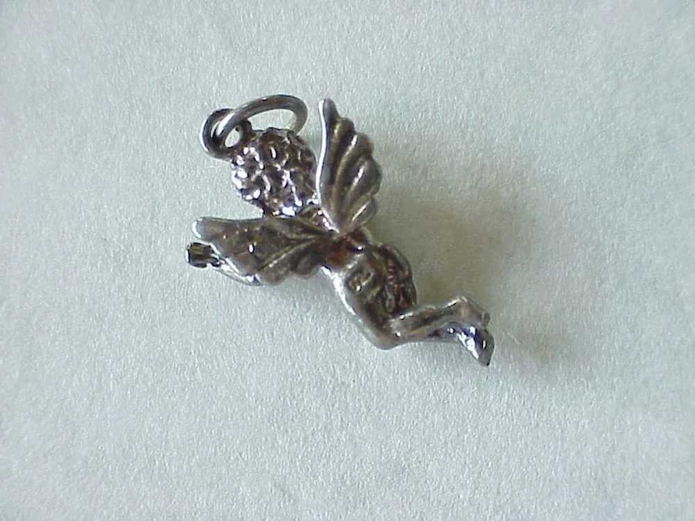 Cherub Angel Charm Three-Dimensional Sterling Sil… - image 2