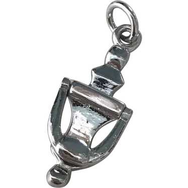 Moving Door Knocker Vintage Charm Sterling Silver… - image 1