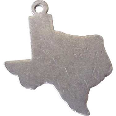 Vintage Texas US State Charm Sterling Silver Circ… - image 1