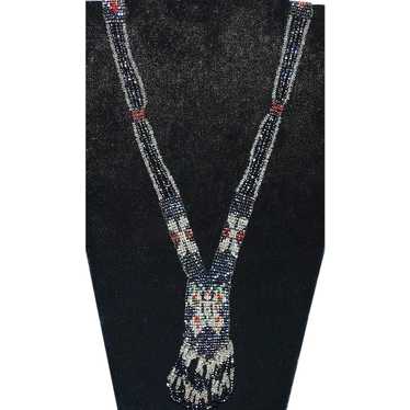 French Art Deco Beaded Sautoir Necklace - image 1