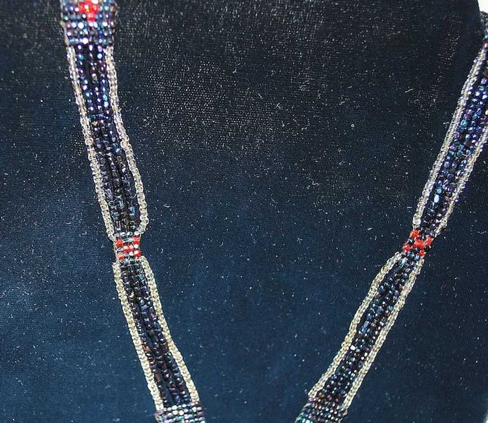 French Art Deco Beaded Sautoir Necklace - image 3
