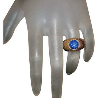 14K Blue Star Sapphire Ring