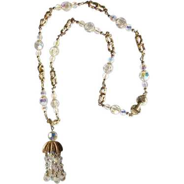 Vendome Crystal Cluster Necklace / Designer Jewel… - image 1