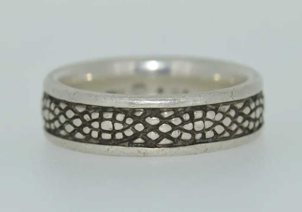 Georg Jensen Sterling Silver Band Ring SZ 10.5 - image 4