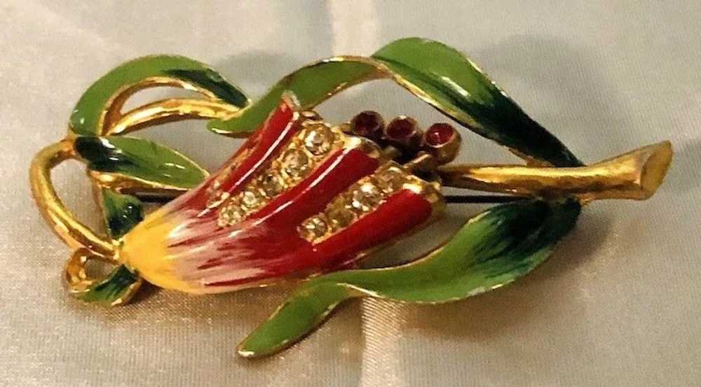 Vintage signed Coro 2024 trembler flower Brooch