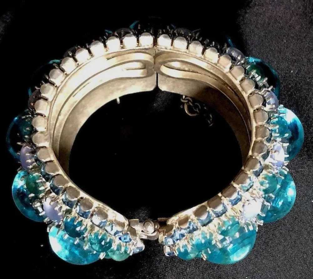 SHOWSTOPPER Rodrigo Otazu Aqua Cabochon & Rhinestone … - Gem