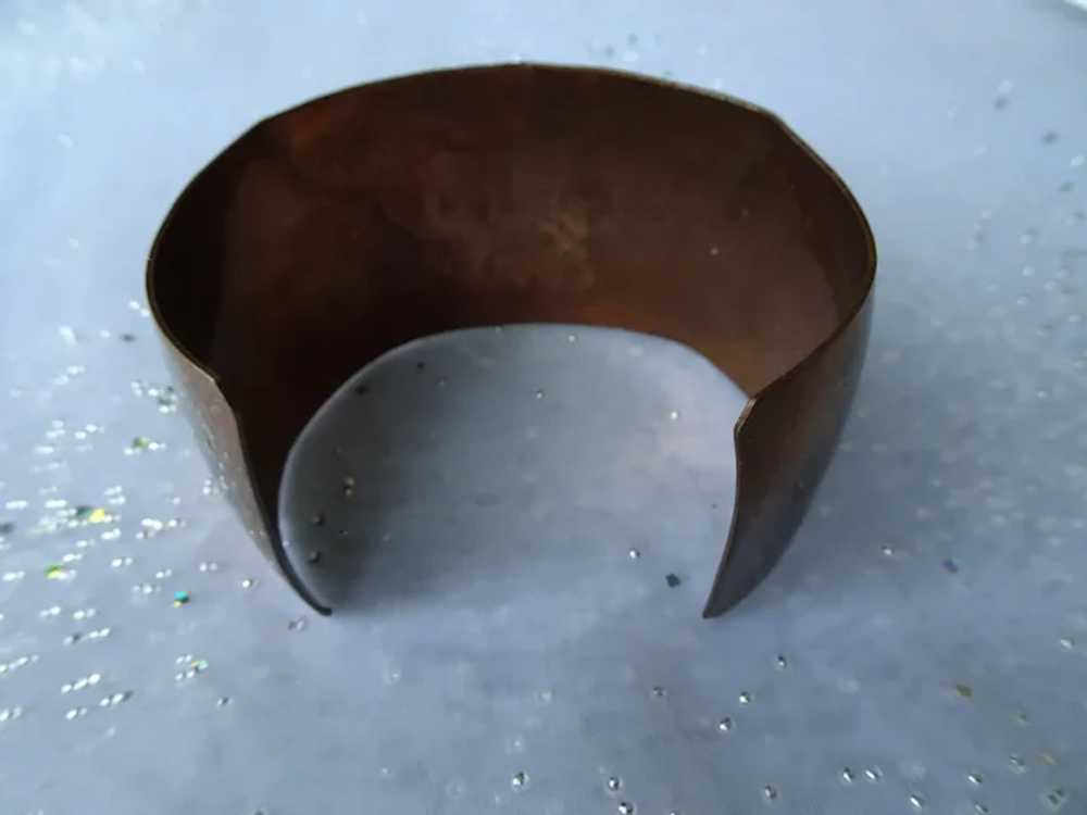 FABULOUS Vintage COPPER Mexican Cuff Bracelet,But… - image 3