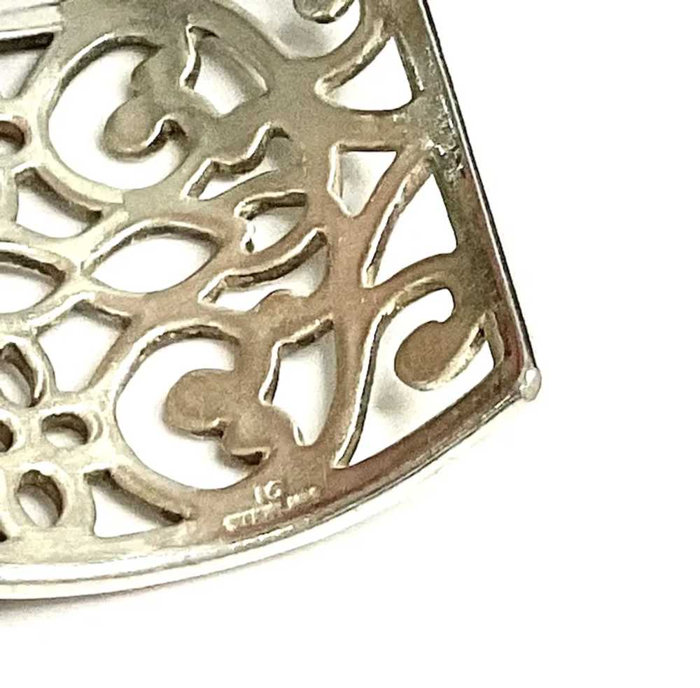 Sterling Silver Scrollwork Cuff Bracelet - image 4
