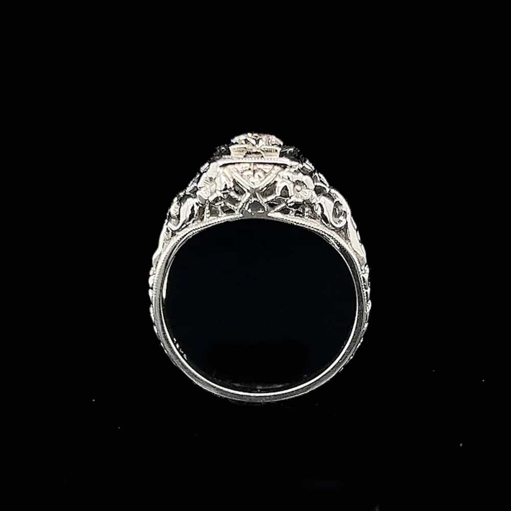 Edwardian .33ct. Diamond Antique Engagement - Fas… - image 4