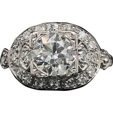 Art Deco .53ct. Diamond Antique Engagement - Fash… - image 1