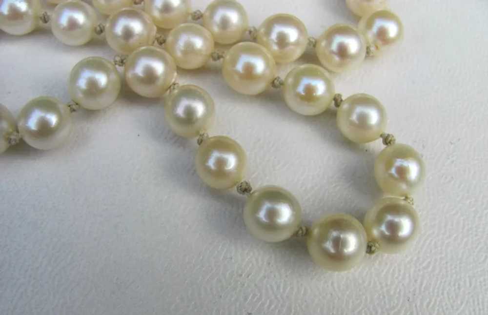 Vintage Strand Cultured Pearl Necklace 17" 7.5mm … - image 2