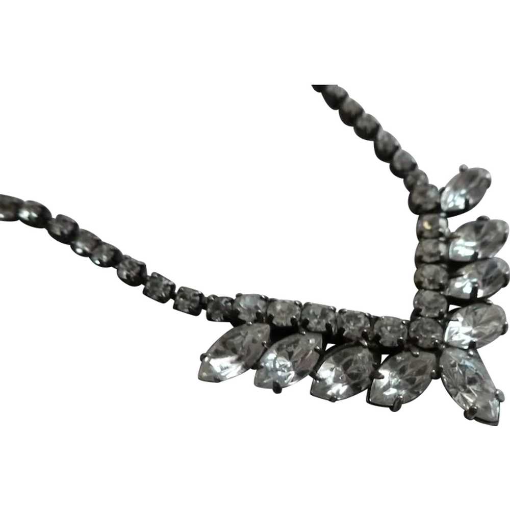 1950's Rhinestone V Necklace - image 1
