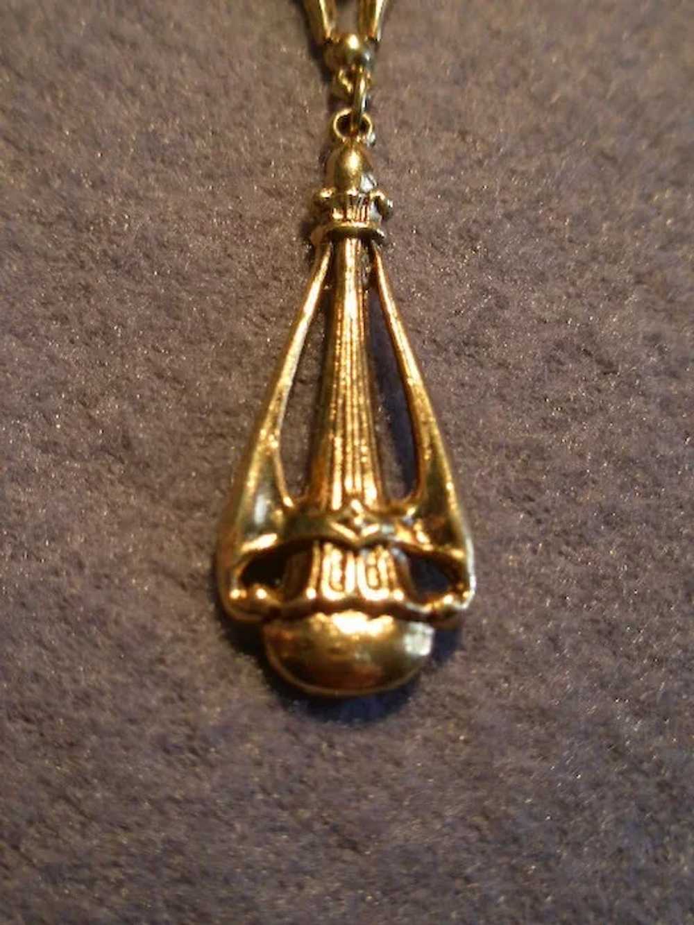 "Art" or 'Mode-Art" Victorian-Style Gold-Tone & F… - image 4