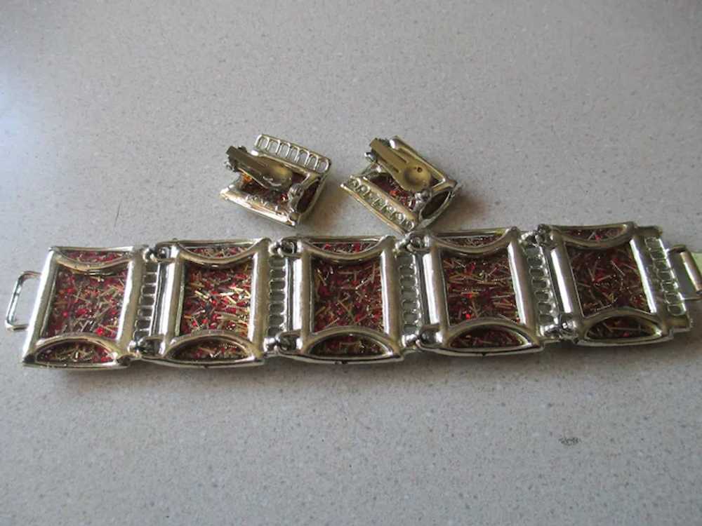 1950s Pam/Hiran Thermoset Confetti Bracelet/Clip … - image 5