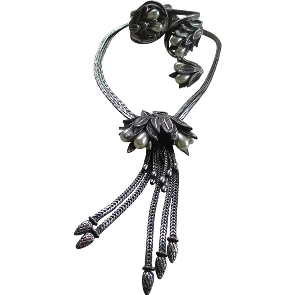 Tortolani Parure Set Necklace, Bracelet and Clip … - image 1