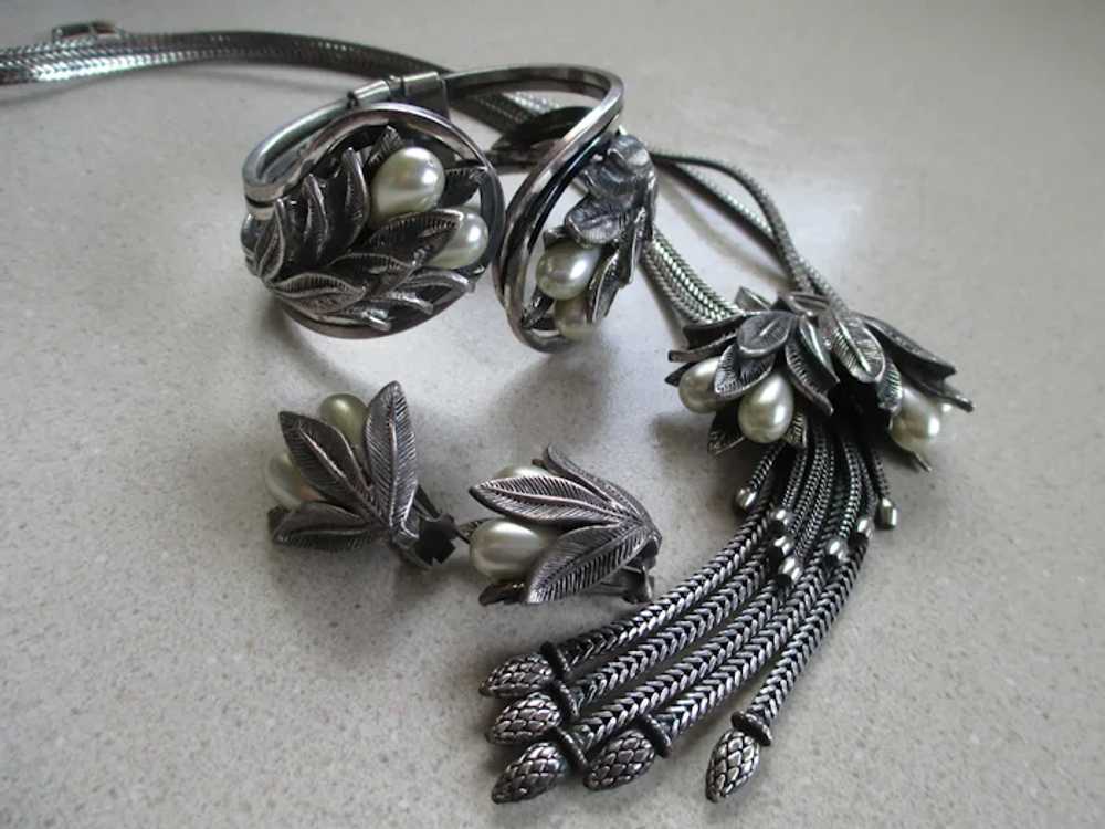 Tortolani Parure Set Necklace, Bracelet and Clip … - image 3