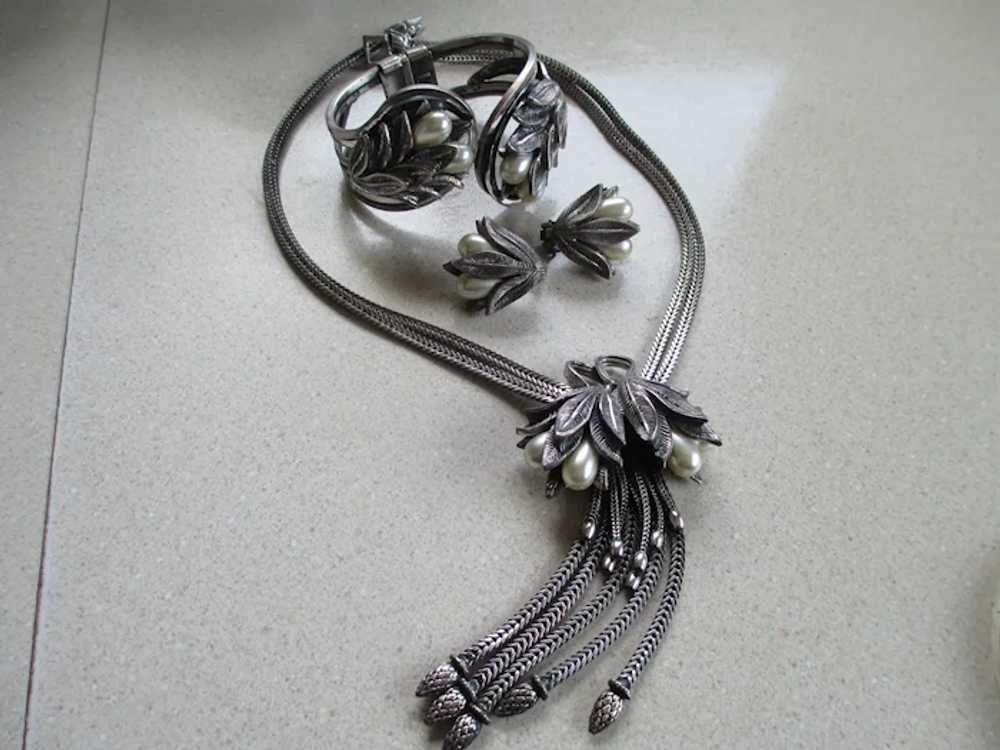 Tortolani Parure Set Necklace, Bracelet and Clip … - image 5