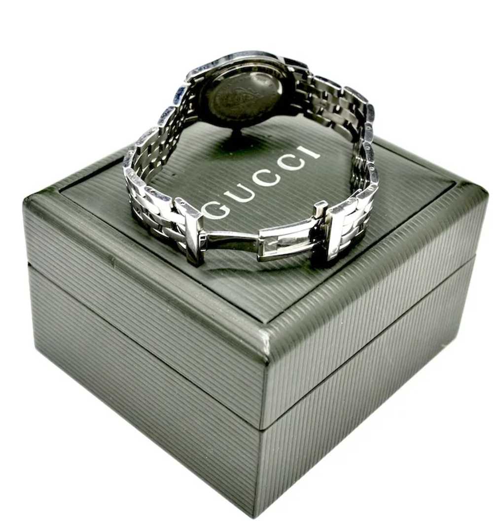 Gucci 5500XL Stainless Steel Black Dial Diamond W… - image 7