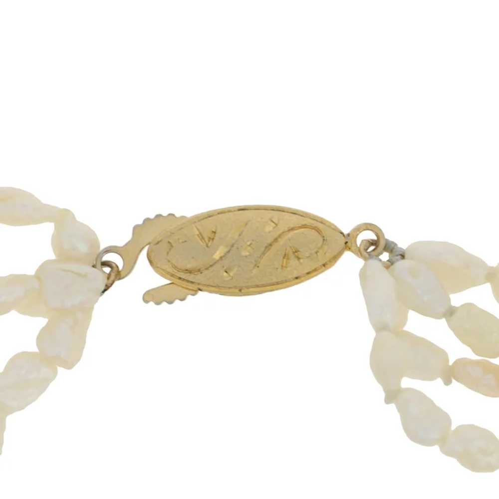 Freshwater Keshi Pearl Bracelet 7 3/4" - Gold Pla… - image 4