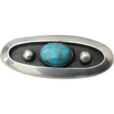 Vintage Signed Navajo Sterling Silver & Turquoise 