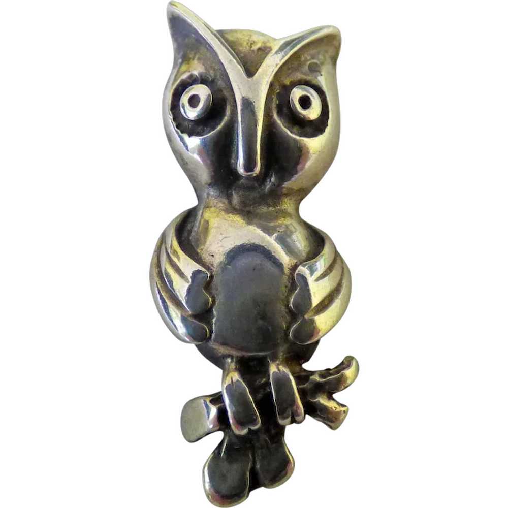 Sterling Owl Pendant - image 1