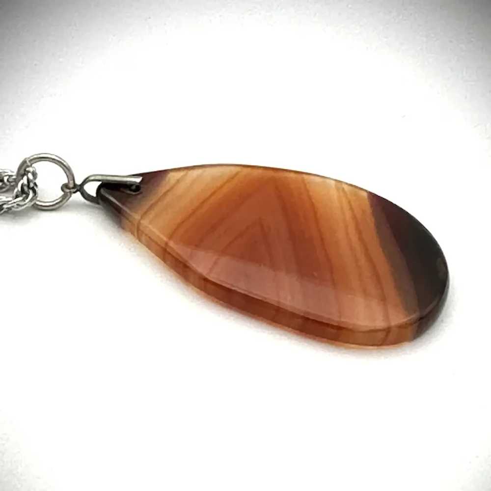 Ladies Victorian Scottish sterling agate pendant. - image 3