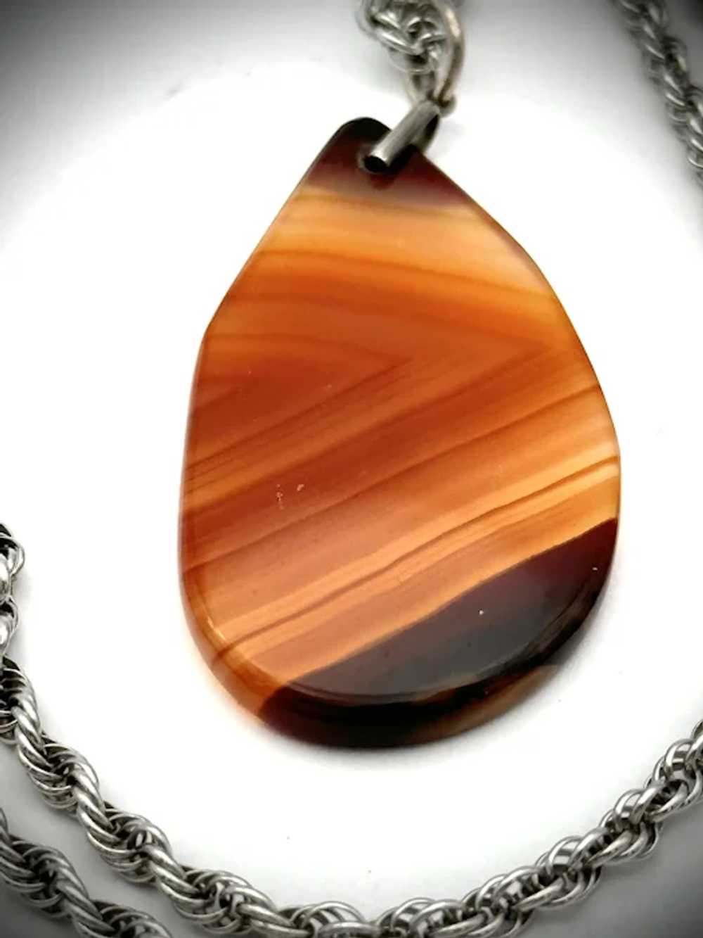 Ladies Victorian Scottish sterling agate pendant. - image 4