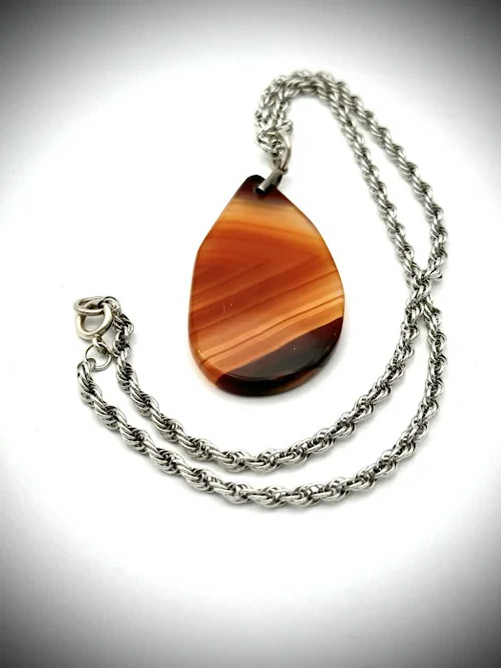 Ladies Victorian Scottish sterling agate pendant. - image 5