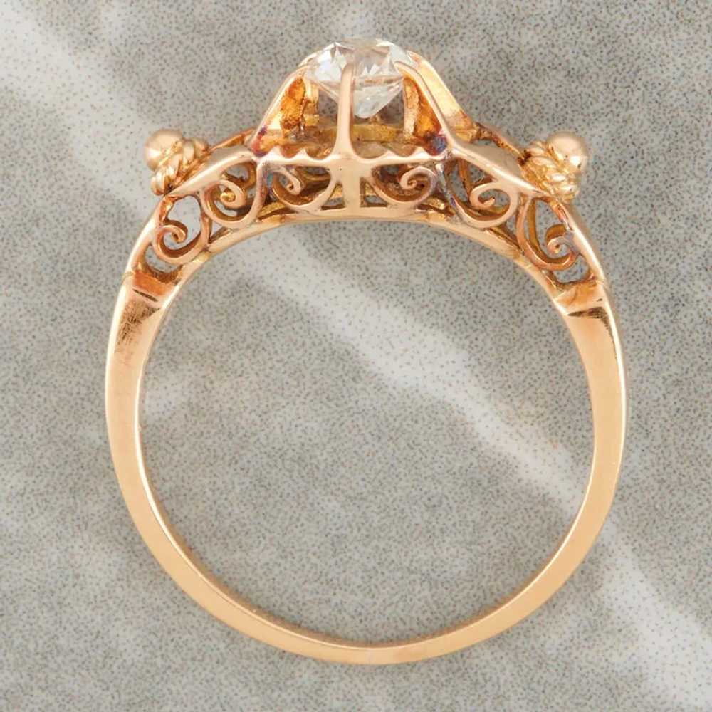 Antique Edwardian 18ct Gold Diamond Solitaire Ring - image 6