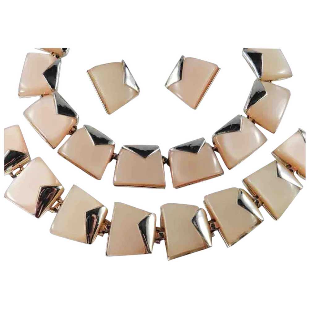 Charel Thermoset Necklace Bracelet Earrings Parur… - image 1