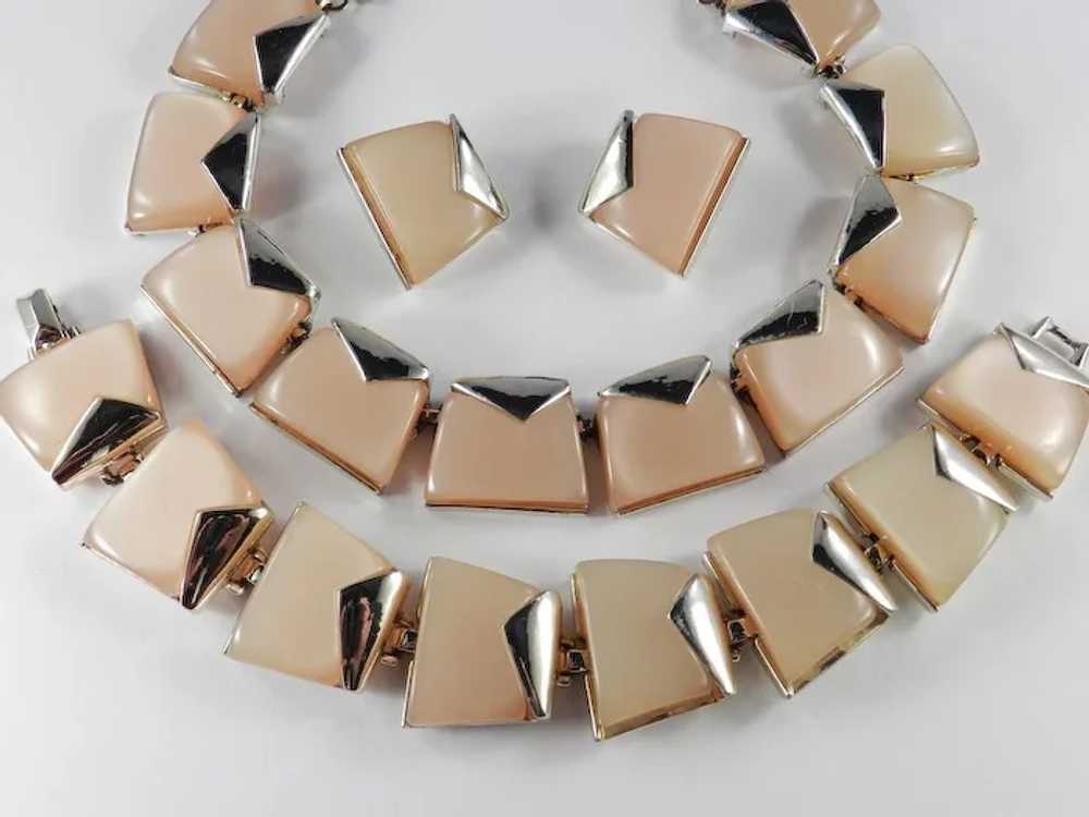 Charel Thermoset Necklace Bracelet Earrings Parur… - image 2