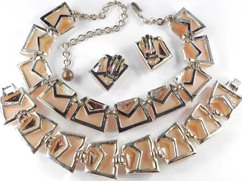 Charel Thermoset Necklace Bracelet Earrings Parur… - image 3