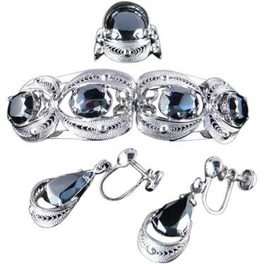 Sorrento Uncas Sterling Hematite Bracelet Earrings