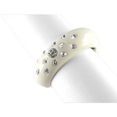 Thermoset Plastic Rhinestone Clamper Bracelet