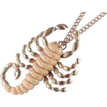 Luca Razza Molded Resin Scorpion Pendant Necklace - image 1