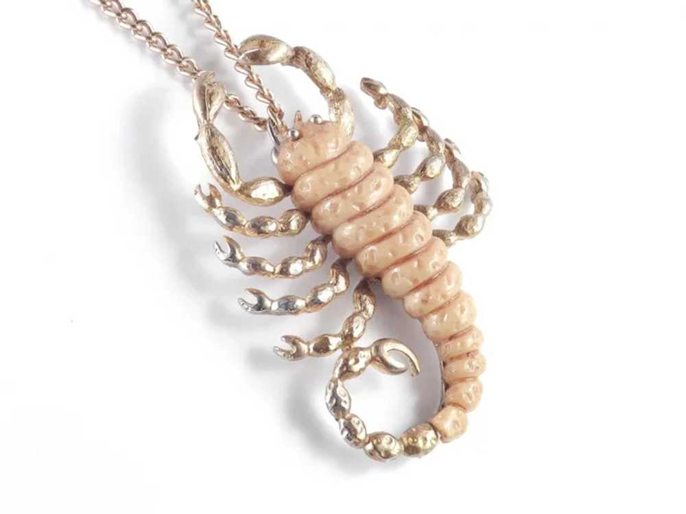 Luca Razza Molded Resin Scorpion Pendant Necklace - image 2