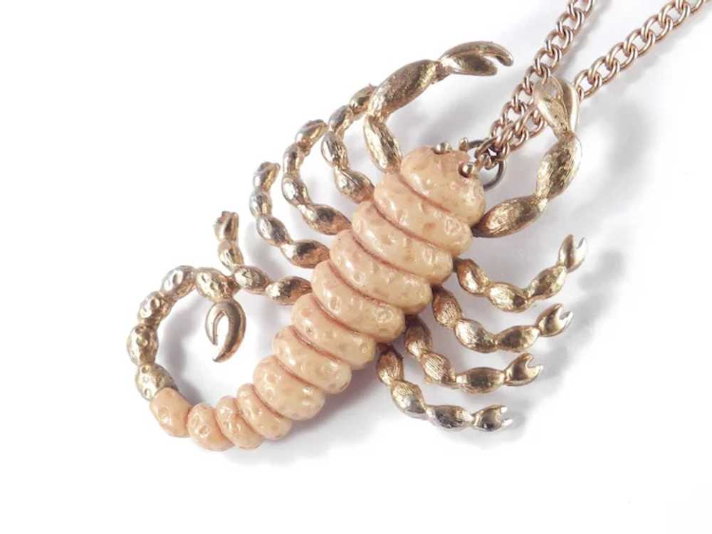 Luca Razza Molded Resin Scorpion Pendant Necklace - image 3