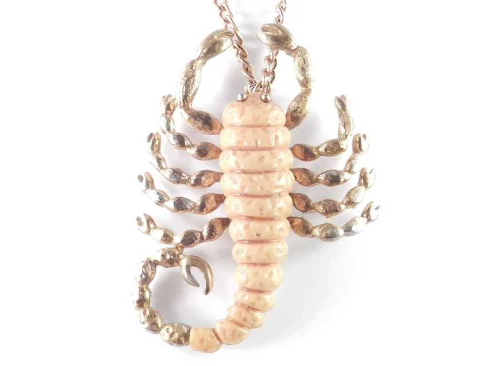 Luca Razza Molded Resin Scorpion Pendant Necklace - image 4
