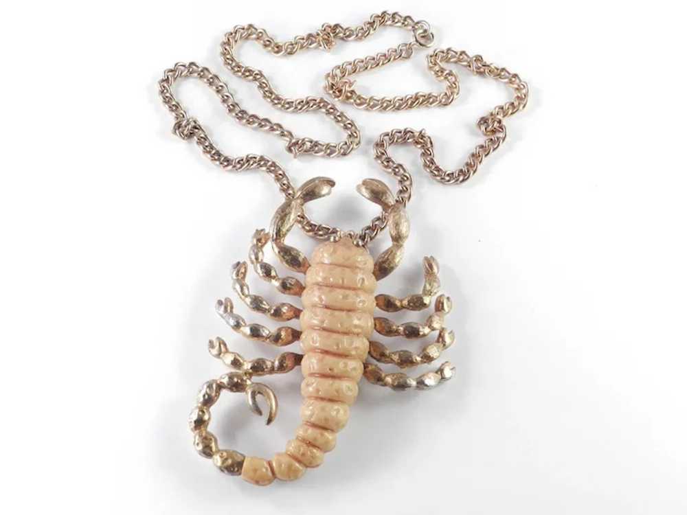 Luca Razza Molded Resin Scorpion Pendant Necklace - image 5