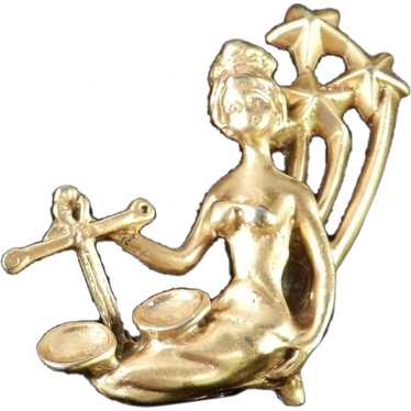 Tortolani Crislu Zodiac Astrology Brooch Pin - image 1